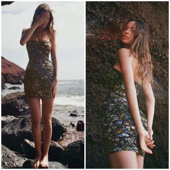 Zara Dresses & Skirts - NEW NWT Zara Paisley Print Halter Mini Dress
